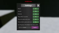 The error message will appear above the "Settings" interface (Image via Roblox)